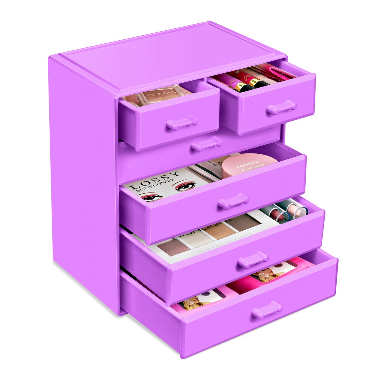 Sorbus Acrylic Makeup Organizer - Organization and Storage Case for Cosmetics, Skin Care, Make Up, & Jewelry with 4 Large, 2 Small Drawers